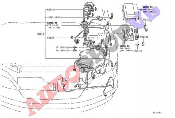 Коса телевизора TOYOTA VISTA 06.1998 - 04.2000 SV55 3SFE 82111-3H150 контрактная