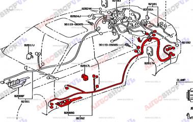 Электропроводка салона TOYOTA CRESTA 04.1995 JZX90 1JZGE 82162-22870 контрактная