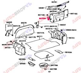 Клипса TOYOTA CAMRY PROMINENT VZV33 4VZFE Клипса TOYOTA CAMRY PROMINENT VZV33 4VZFE