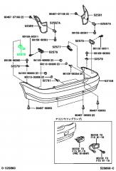 Крепление бампера заднее левое TOYOTA PLATZ NCP12 1NZFE