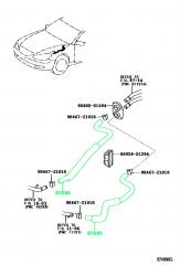 Патрубок радиатора печки CAMRY 09.2001 ACV30 2AZFE