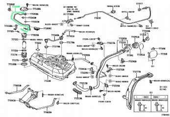 Шланг топливный VISTA ARDEO 02.2000 ZZV50 1ZZFE