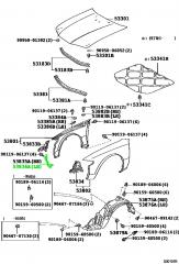 Крепление крыла переднее левое TOYOTA SPRINTER MARINO AE101 4AFE