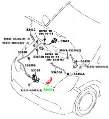 Клипса TOYOTA PASSO KGC10