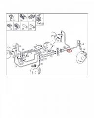 Трубка тормозная задняя левая S-Class 2003 W220 113.960 5.0