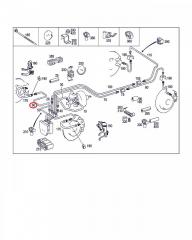 Трубка тормозная передняя правая C-Class 2005 C203 271.946 1.8