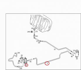 Трубка топливная S-Class W220 113.960 5.0