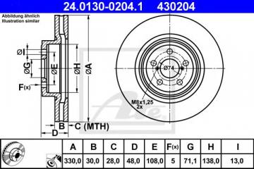 Тормозной диск передний передний SUBARU Legacy 2003 - 2019 BL EJ20 24013002041 новая