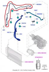 Трубка кондиционера Fiesta (08-12) 2010 Хэтчбек 5 дв. 1.25-1.6L Duratec DOHC