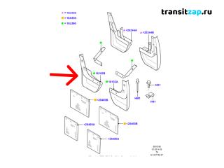 Брызговик передний правый Ford Transit