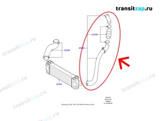 Патрубок интеркулера Ford Transit 2.2