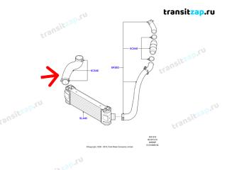 Патрубок интеркулера FORD TRANSIT 2.2