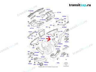 Воздуховод правый Transit 2006/2014