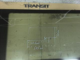 Стекло бортовое правое Transit 2006/2014