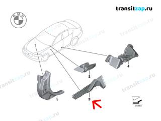 Уплотнитель стойки передний правый 520d 2015 F10 Дизель