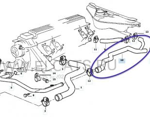 Патрубок системы охлаждения 5-Series E34 525TDS